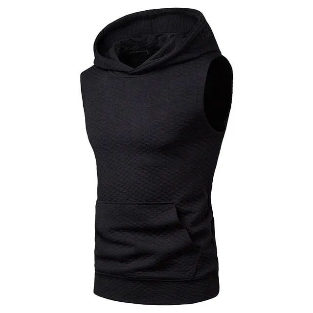 Mens Hooded Sleeveless Tank Top - Summer Bodybuilding Zipper Vest for Hip Hop Casual Wear - Slim Fit Available in XXL