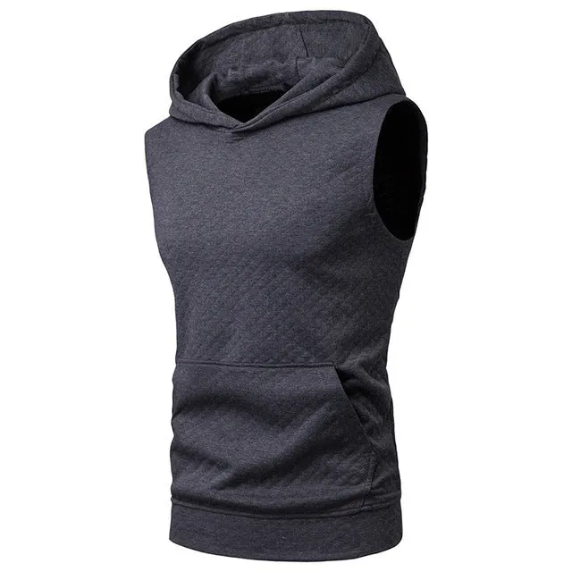 Mens Hooded Sleeveless Tank Top - Summer Bodybuilding Zipper Vest for Hip Hop Casual Wear - Slim Fit Available in XXL