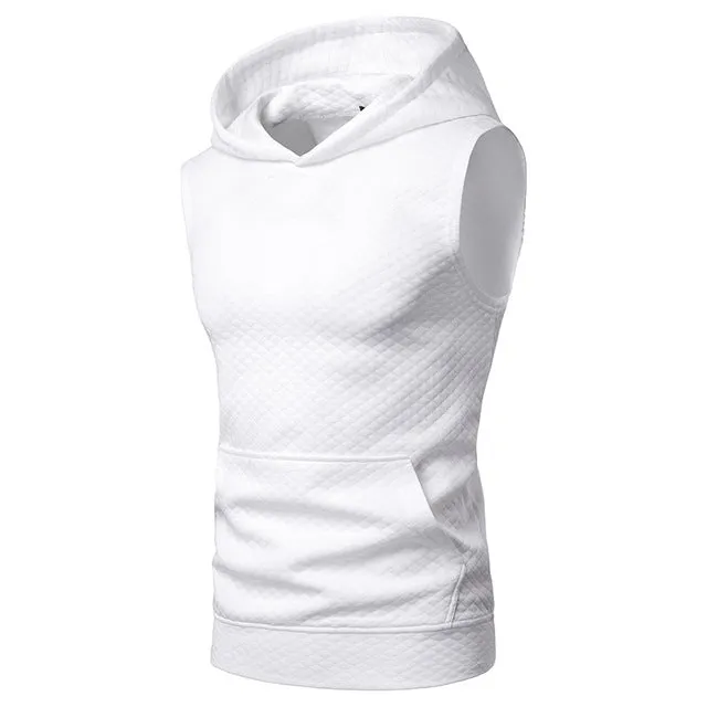 Mens Hooded Sleeveless Tank Top - Summer Bodybuilding Zipper Vest for Hip Hop Casual Wear - Slim Fit Available in XXL