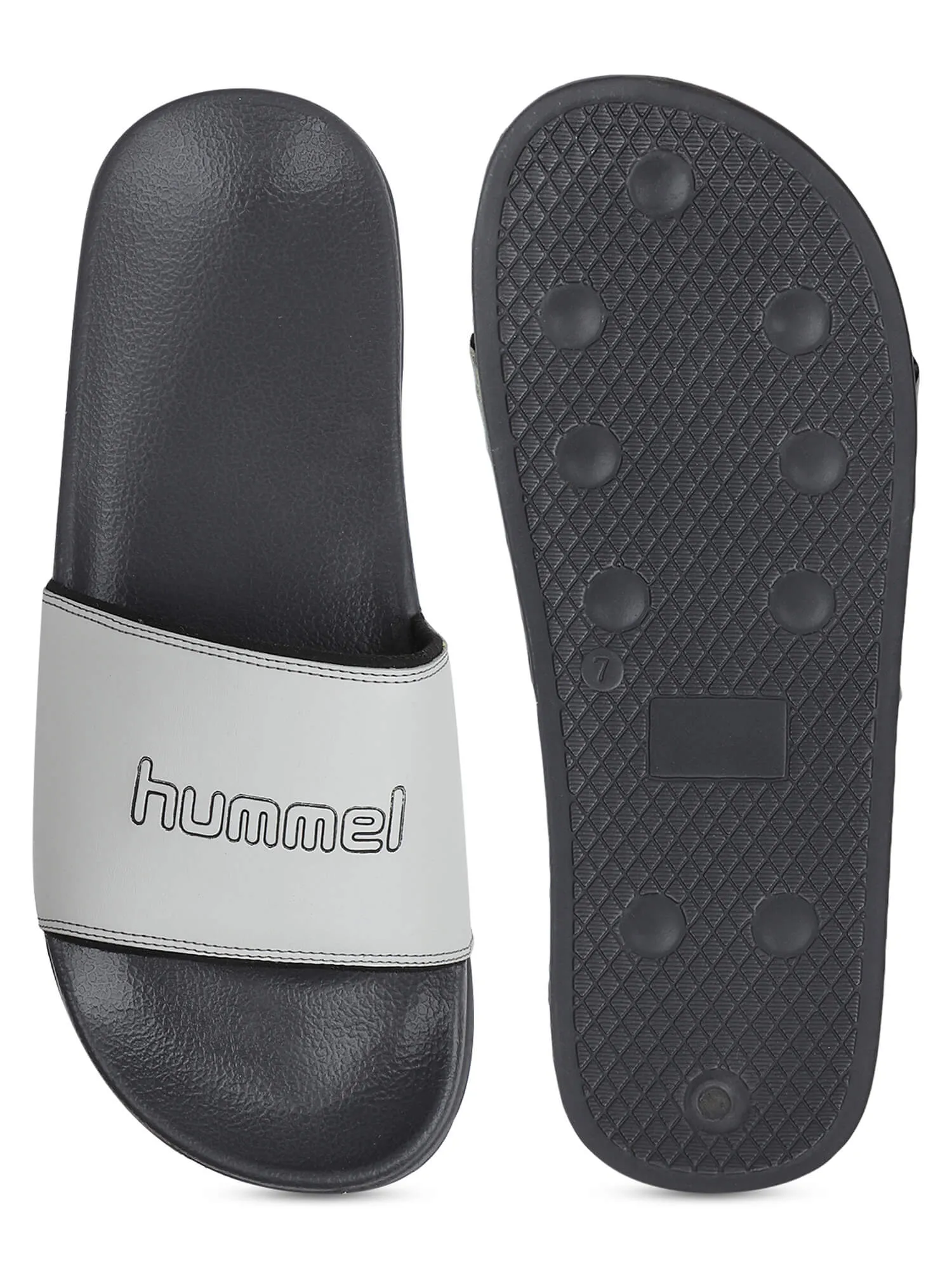 hummel CLASSIC MEN SLIDERS Comfortable Cushioned Sole Arch Support Durable Lightweight Flexible Trendy Style Flip flops and Slippers Slides for Men Daily use Chappal