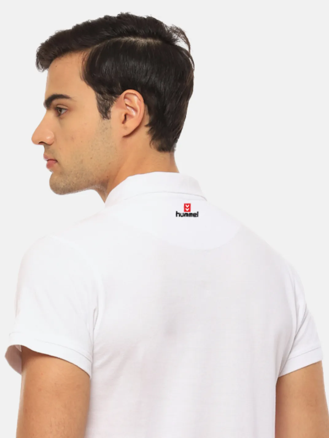 Hummel Men White B2B Polo