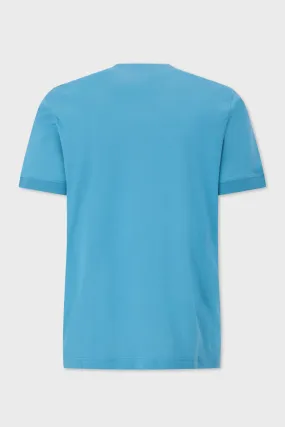 Kiton Turquoise Cotton T-Shirt