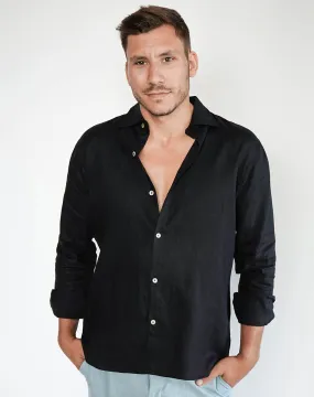 Koko Linene Shirt black - Men