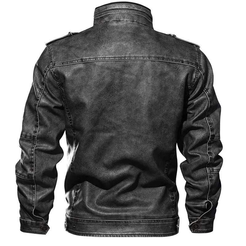 Latest PU locomotive Men Jacket