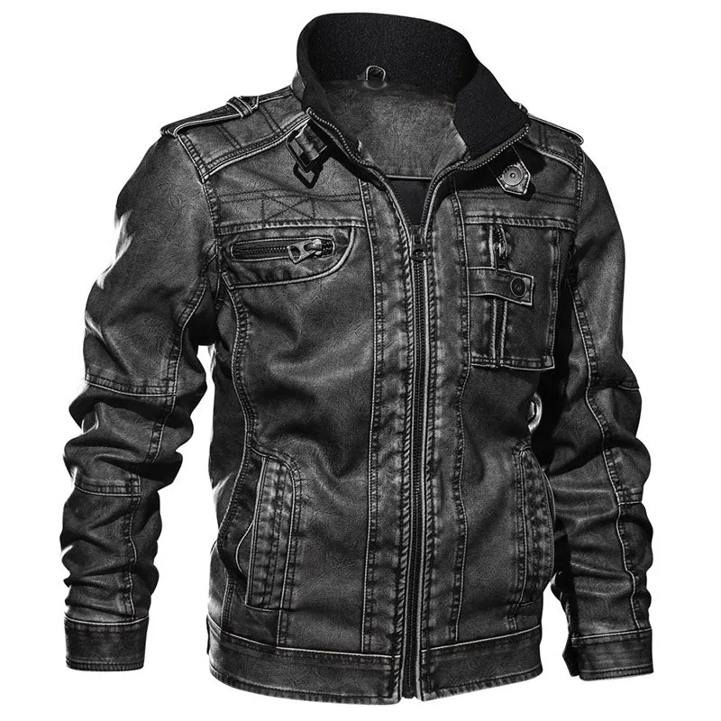 Latest PU locomotive Men Jacket