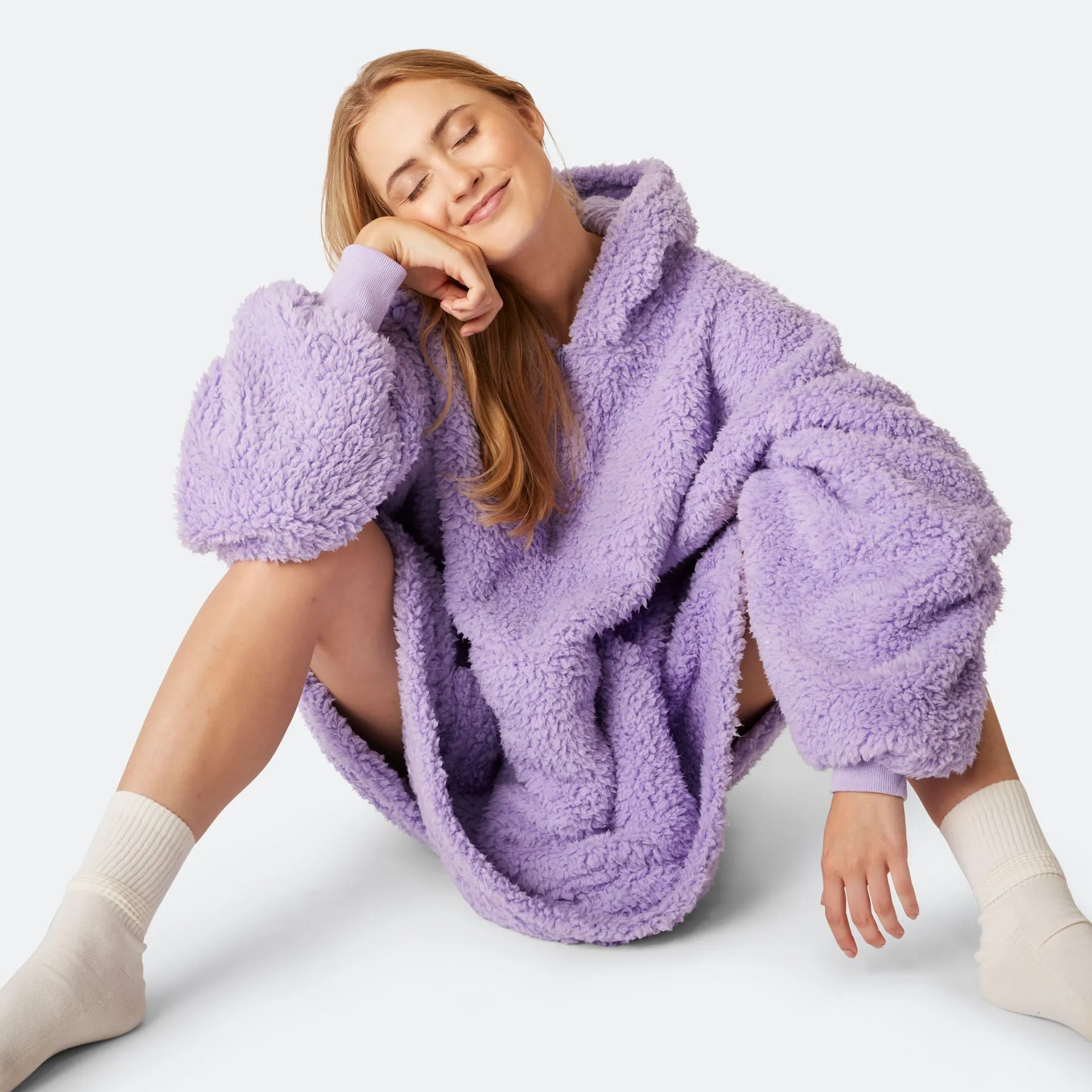 Lilla Sherpa HappyHoodie