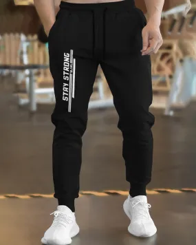 Men Black Cuffed Track Pant