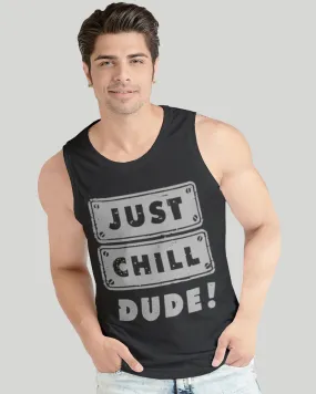 Men Black Typography Printed Vest