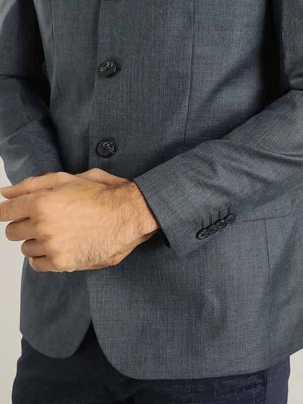 Men Full Sleeve Textured Blazer