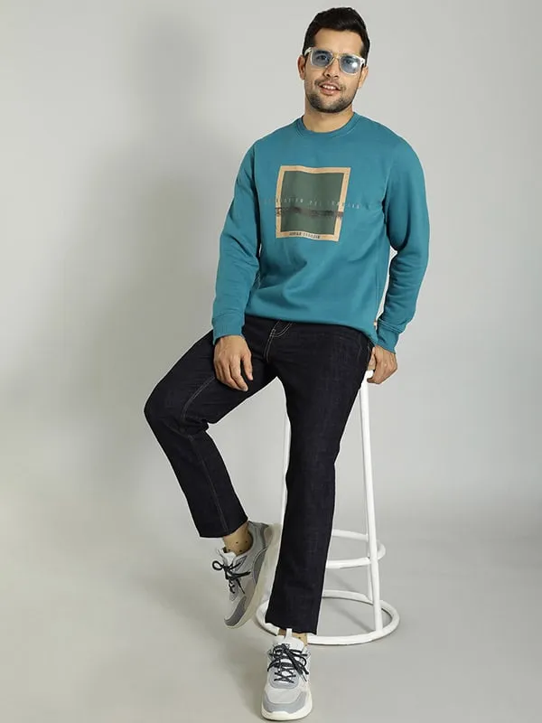 Men Graphic Crew Neck Sweatshirt