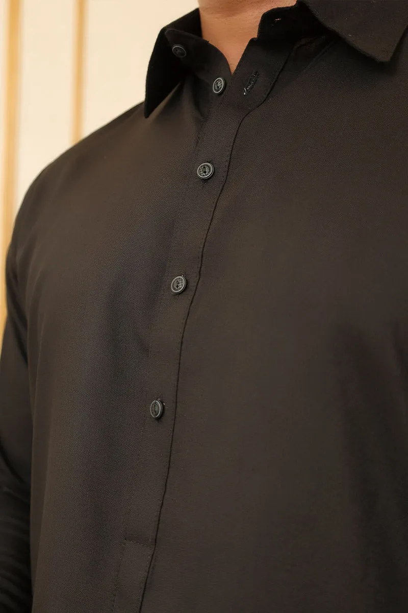 Men Premium Kameez Shalwar Black