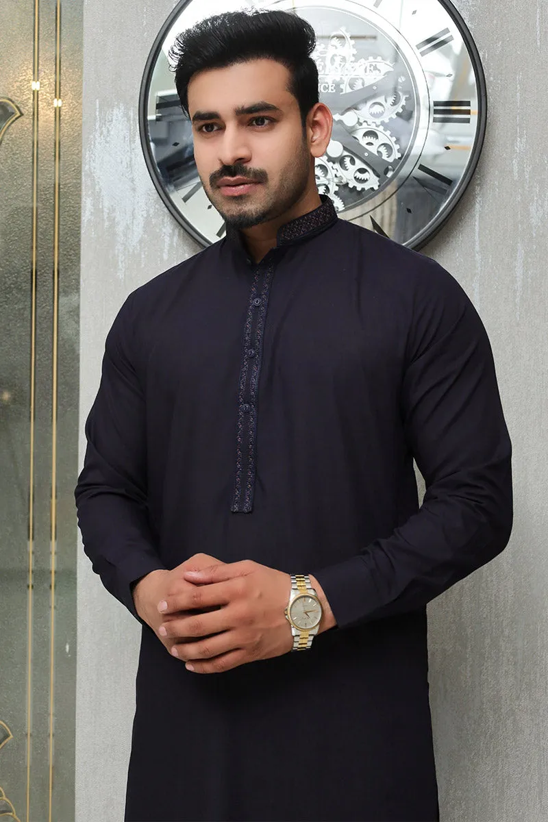 Men Premium Kameez Shalwar Navy