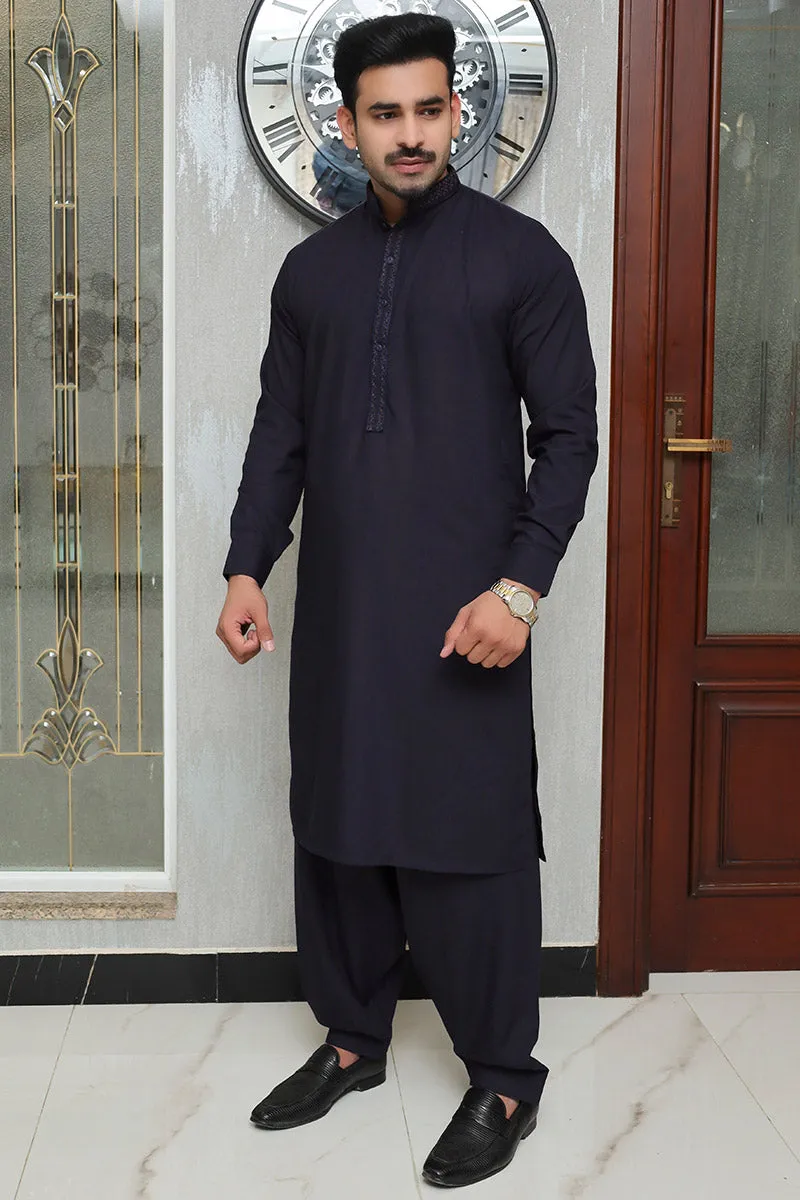 Men Premium Kameez Shalwar Navy