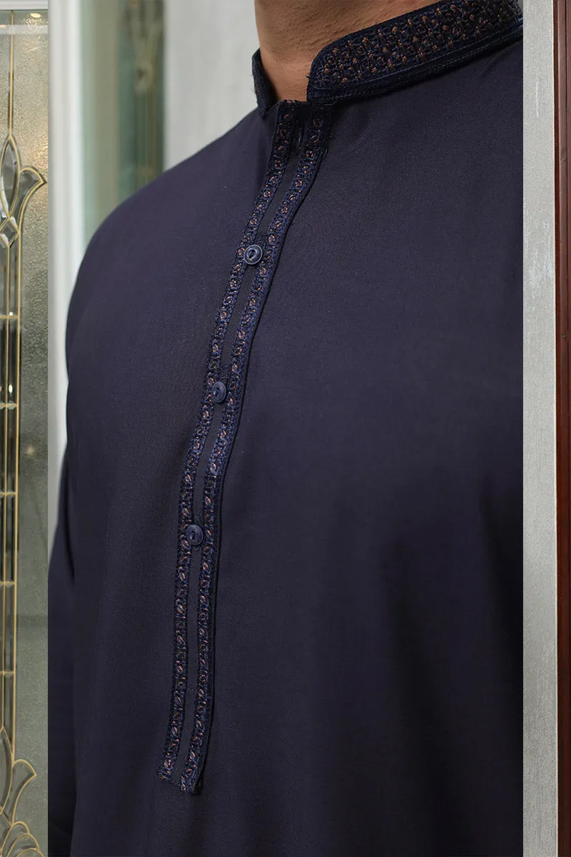 Men Premium Kameez Shalwar Navy