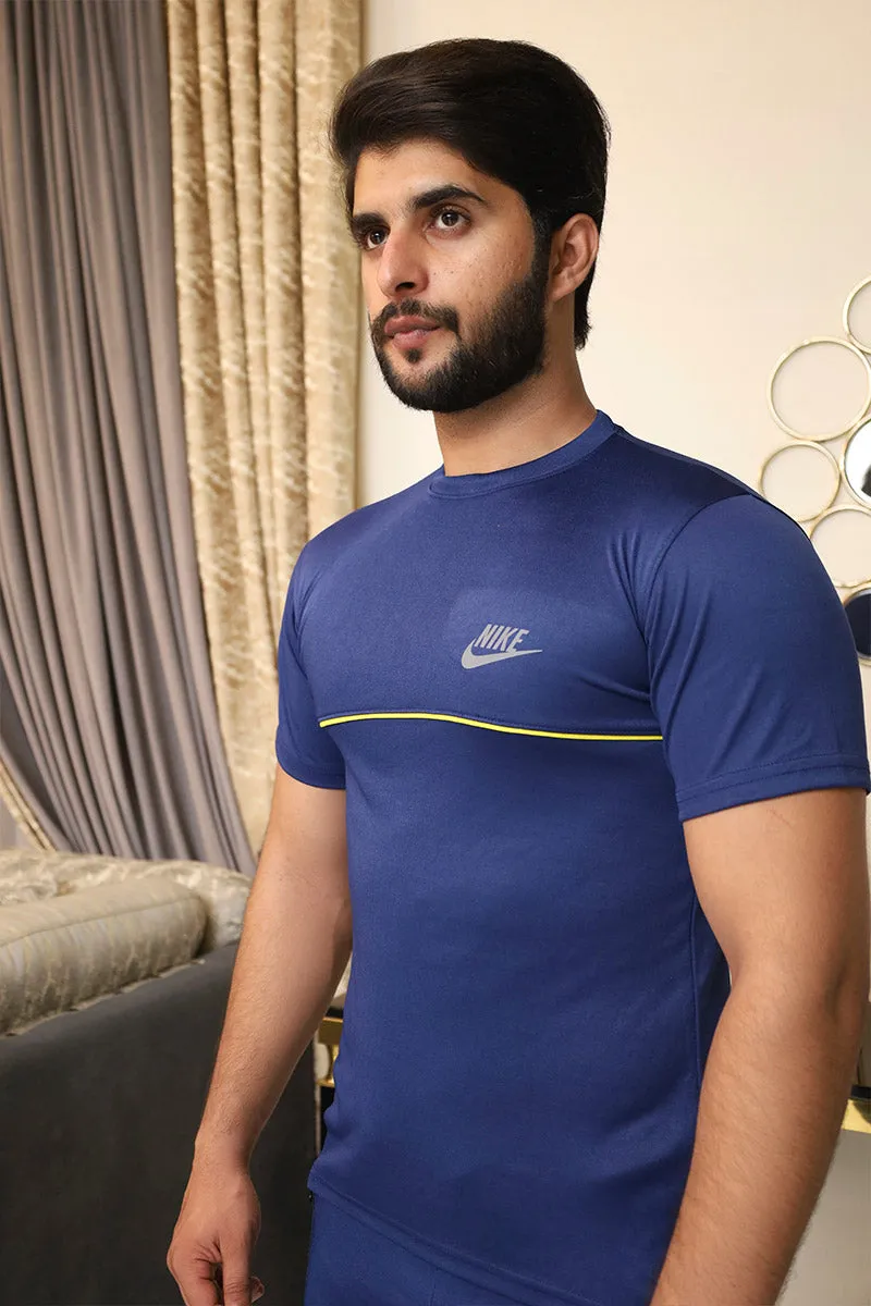 Men Summer Tracksuit Navy Blue