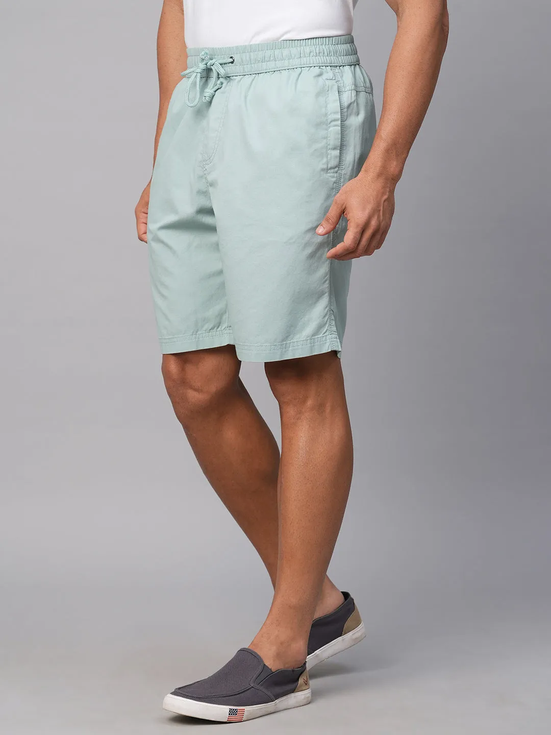 Men's Aqua Cotton Regular Fit Shorts