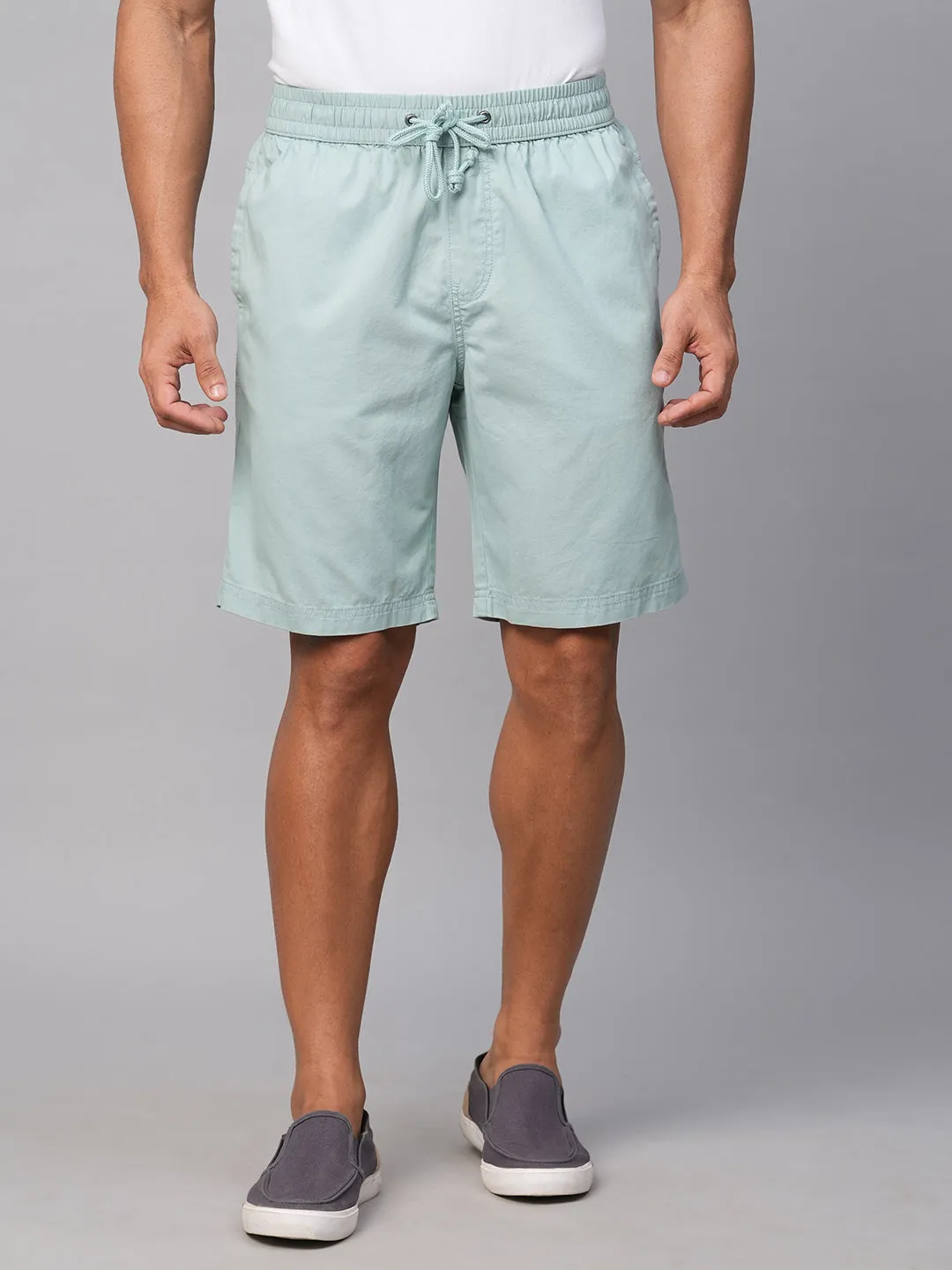 Men's Aqua Cotton Regular Fit Shorts