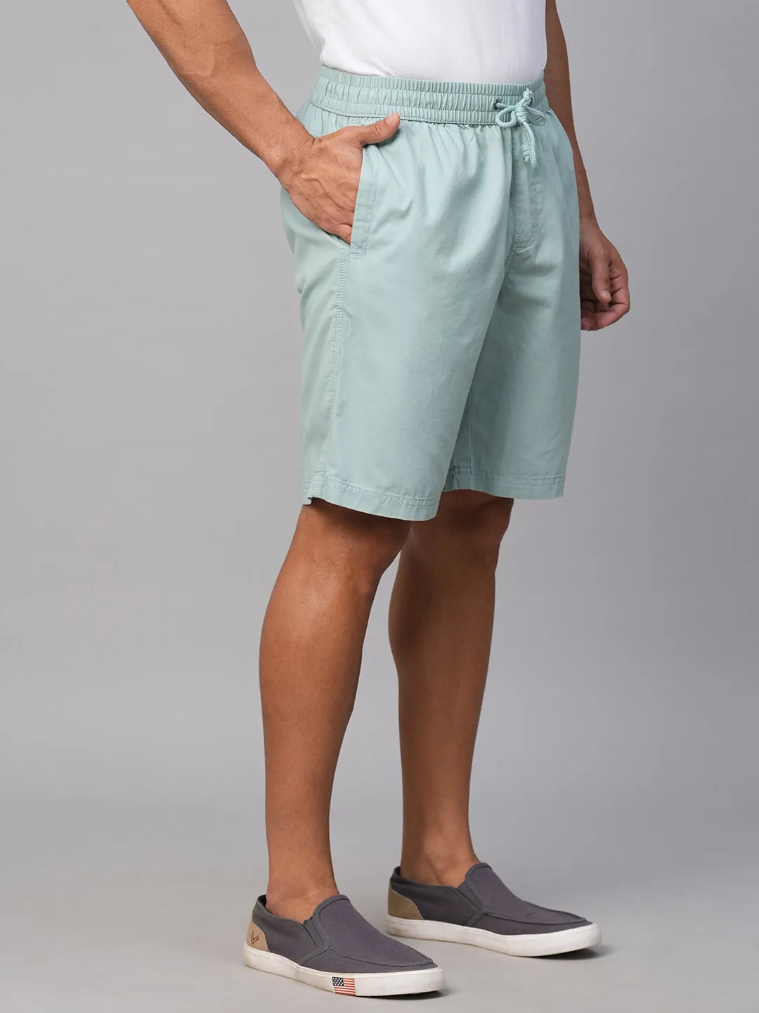 Men's Aqua Cotton Regular Fit Shorts