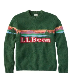 Men's Bean's Classic Ragg Wool Sweater, Crewneck, Intarsia