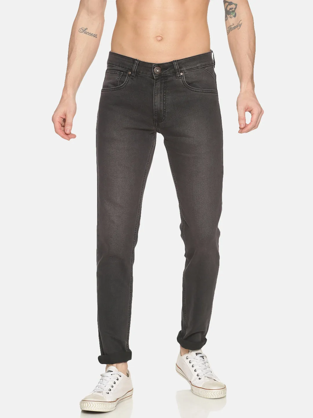 MEN'S BLACK FADED SLIM FIT JEAN