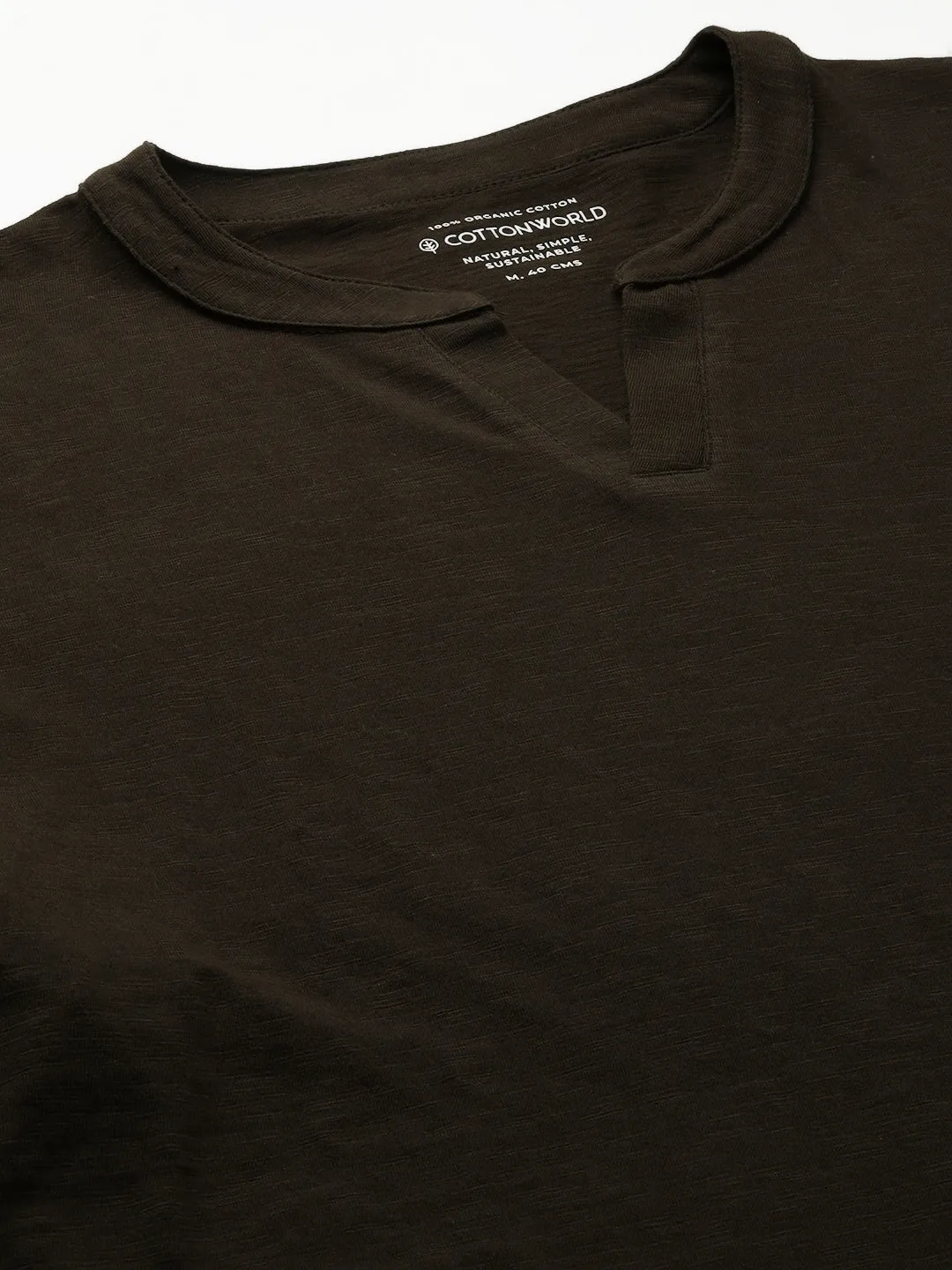 Men's Cotton Brown Regular Fit Tshirt