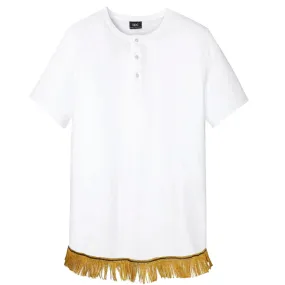 Men's Henley T-Shirt with Fringes