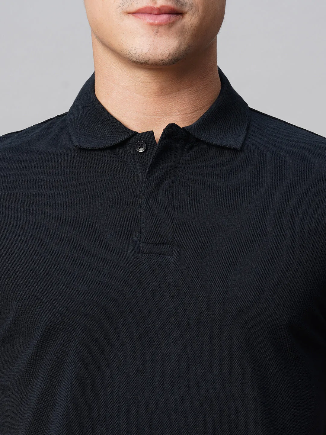 Men's Navy Polo 100% Cotton Regular Fit