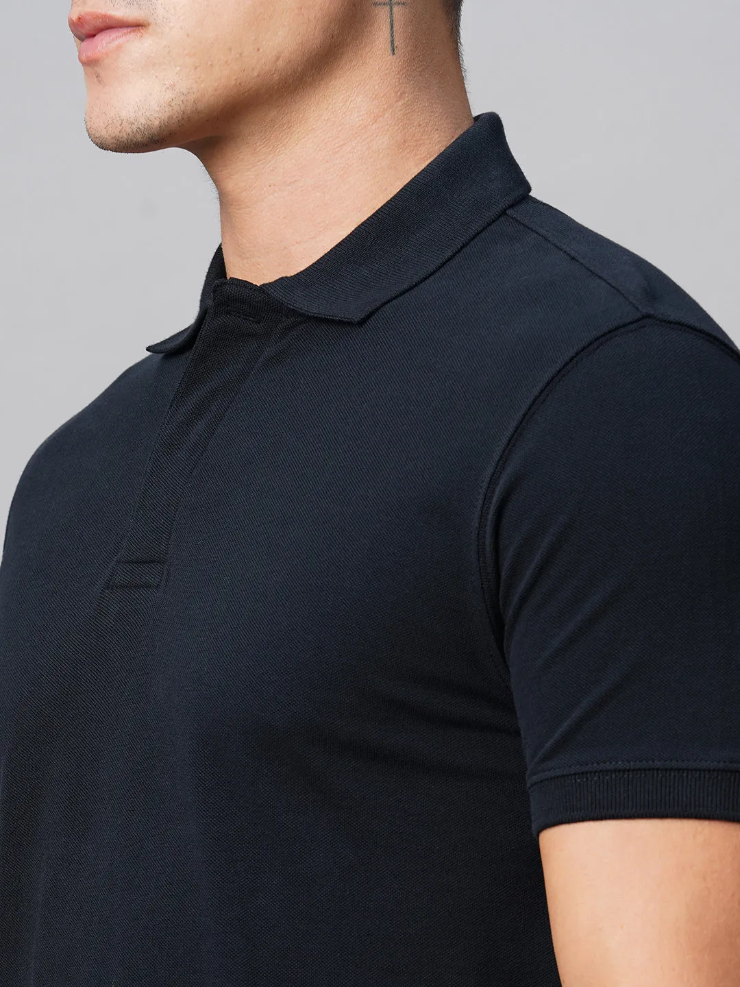 Men's Navy Polo 100% Cotton Regular Fit