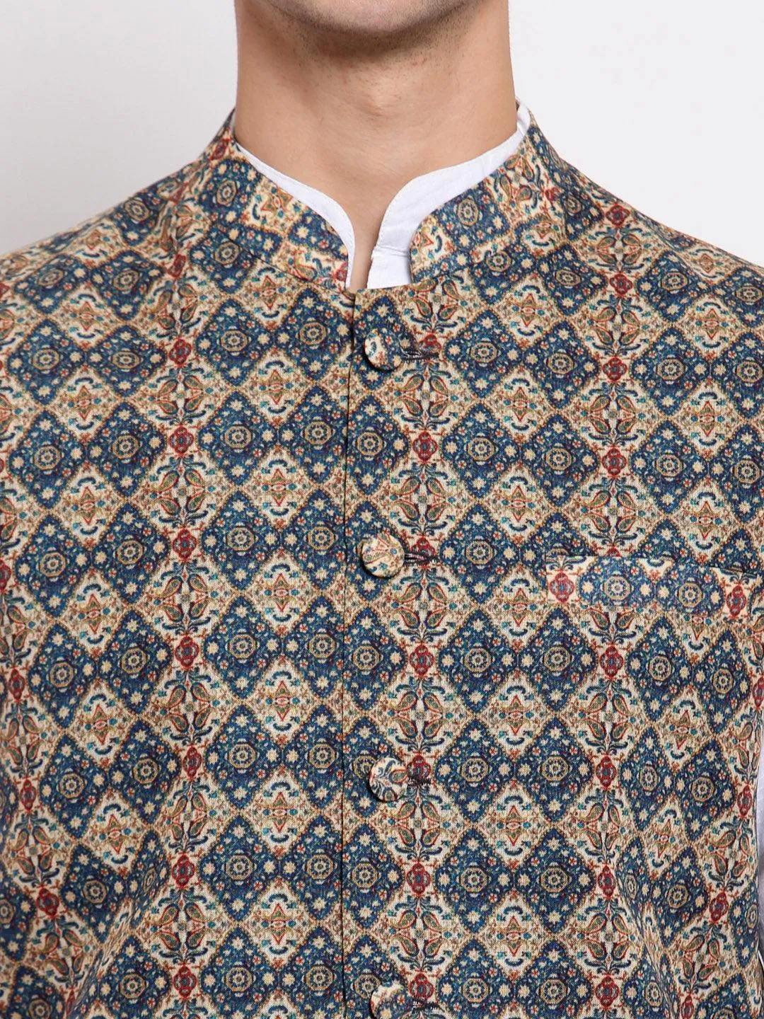 Mens Printed Nehru Jackets