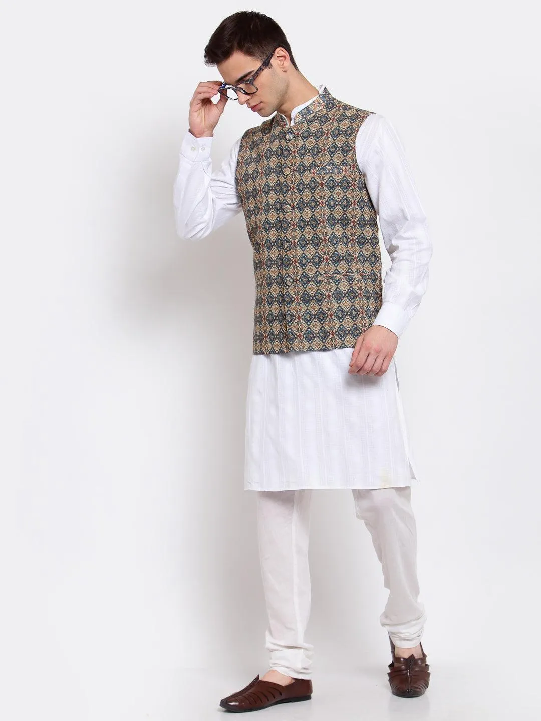 Mens Printed Nehru Jackets