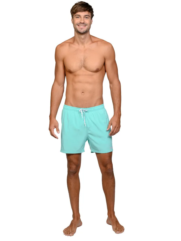 Men's stretch shorts with full inside boxer lining in solid colors