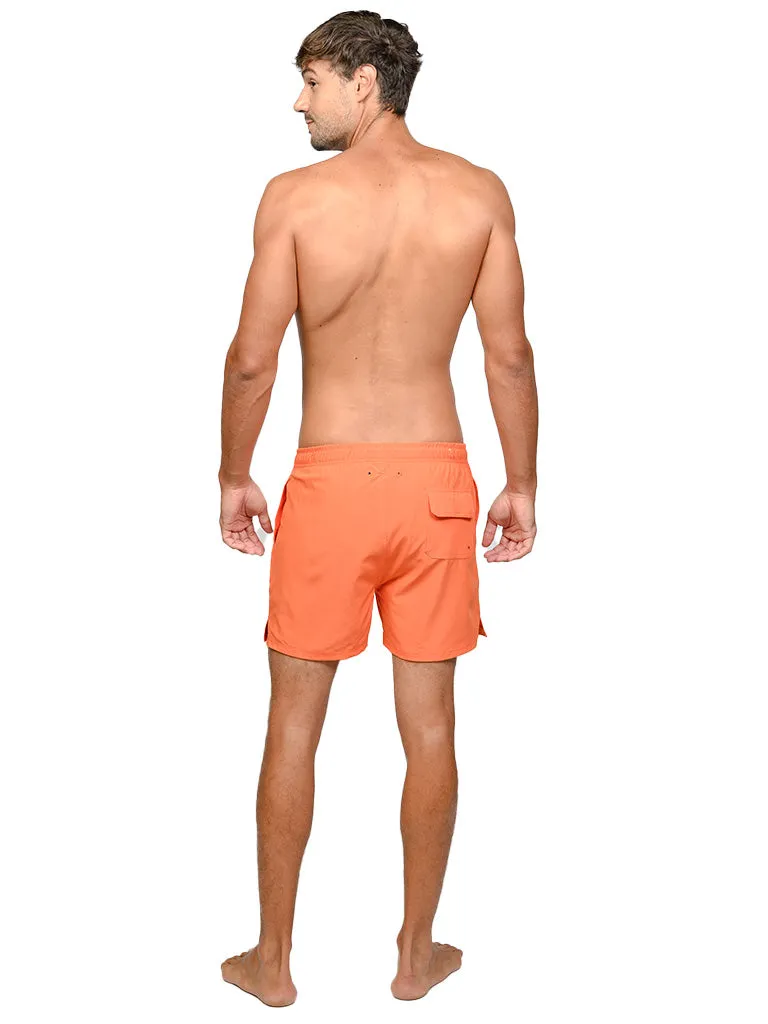 Men's stretch shorts with full inside boxer lining in solid colors