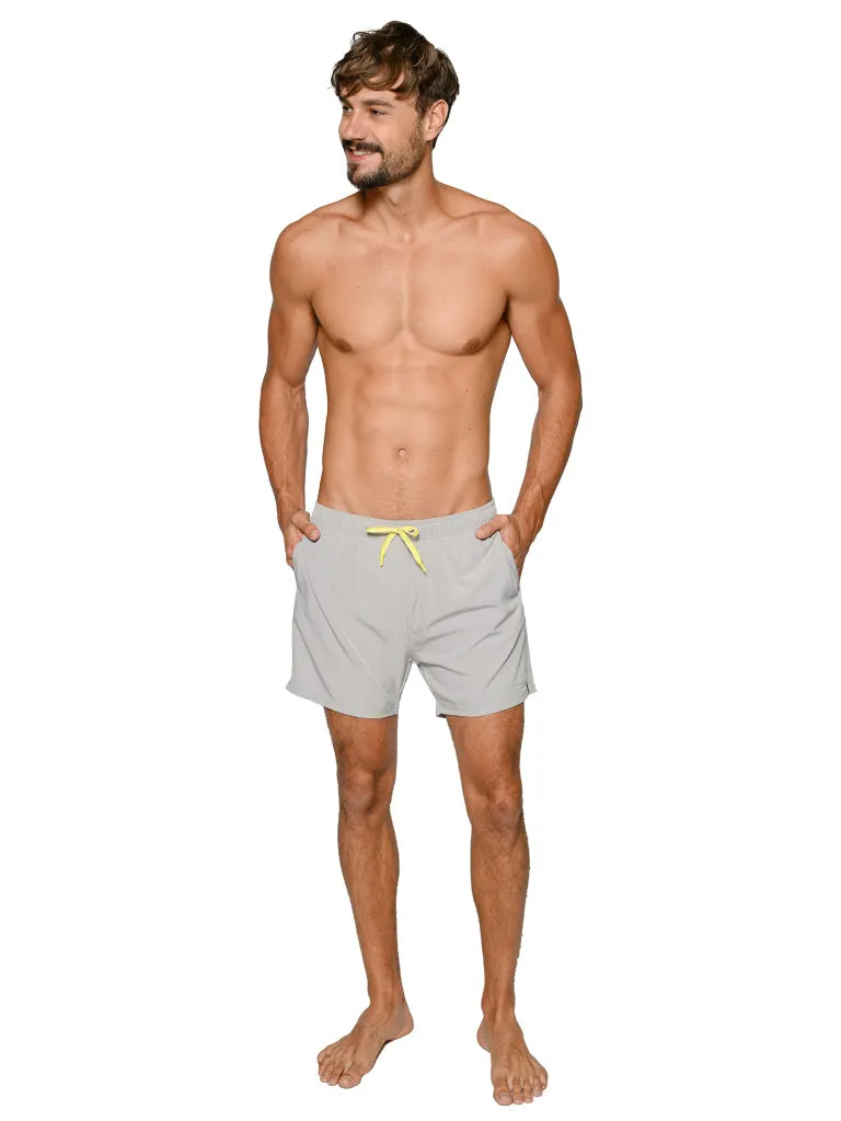 Men's stretch shorts with full inside boxer lining in solid colors