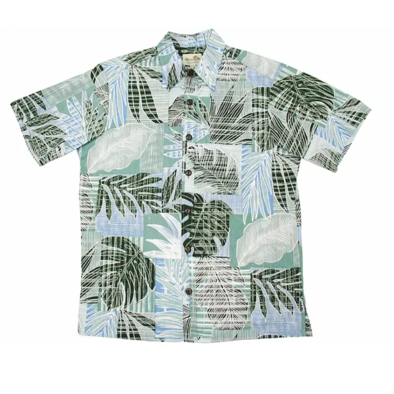 Monstera and Palm Leaf Hawaiian Shirt