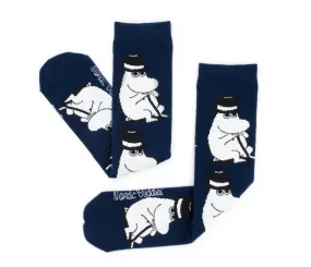 Moominpappa Wondering Men Socks - Navy