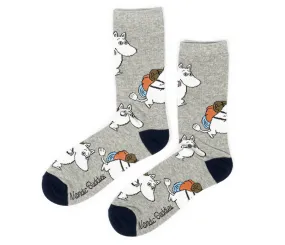 Moomintroll Adventuring Men Socks - Grey