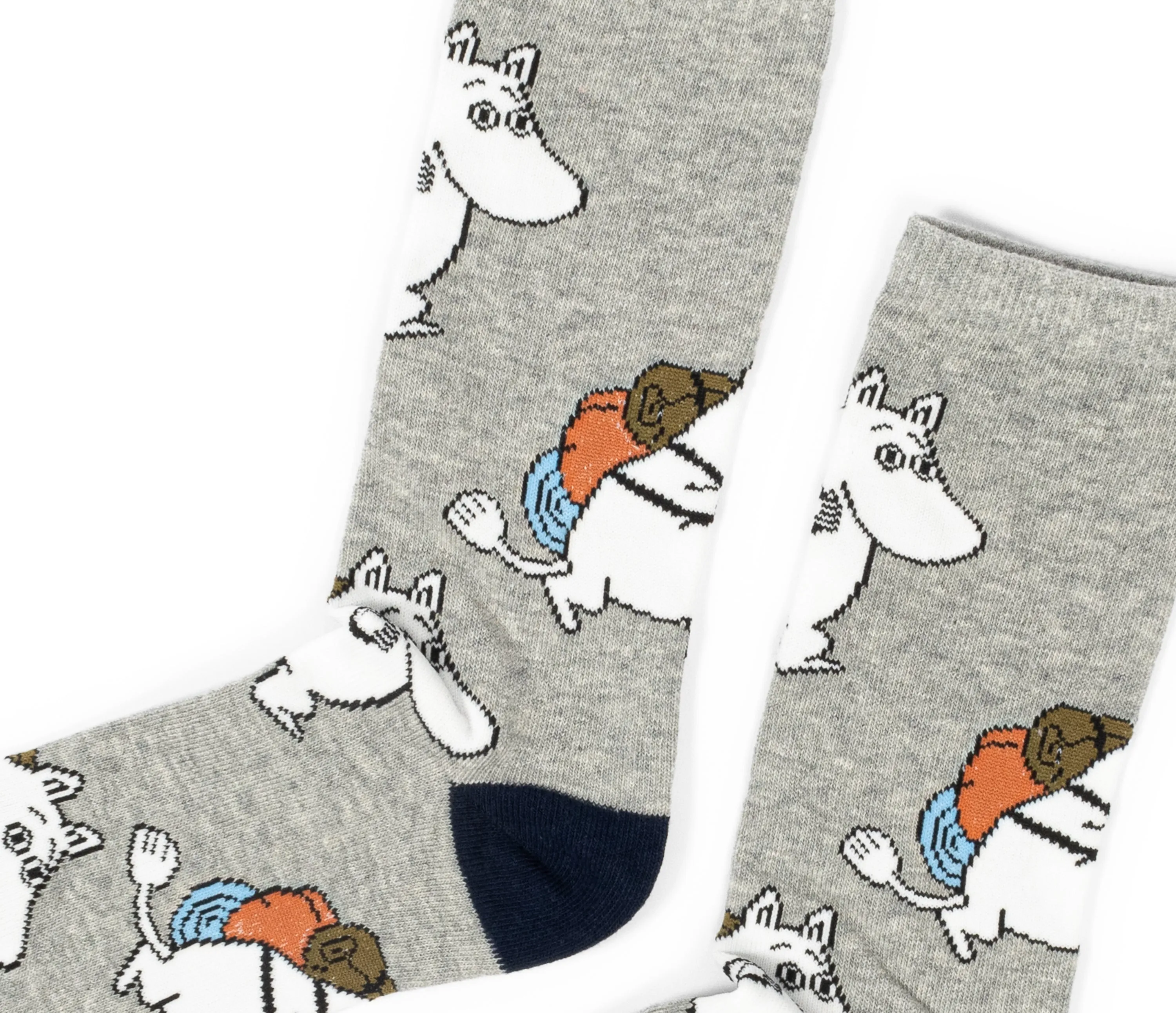 Moomintroll Adventuring Men Socks - Grey