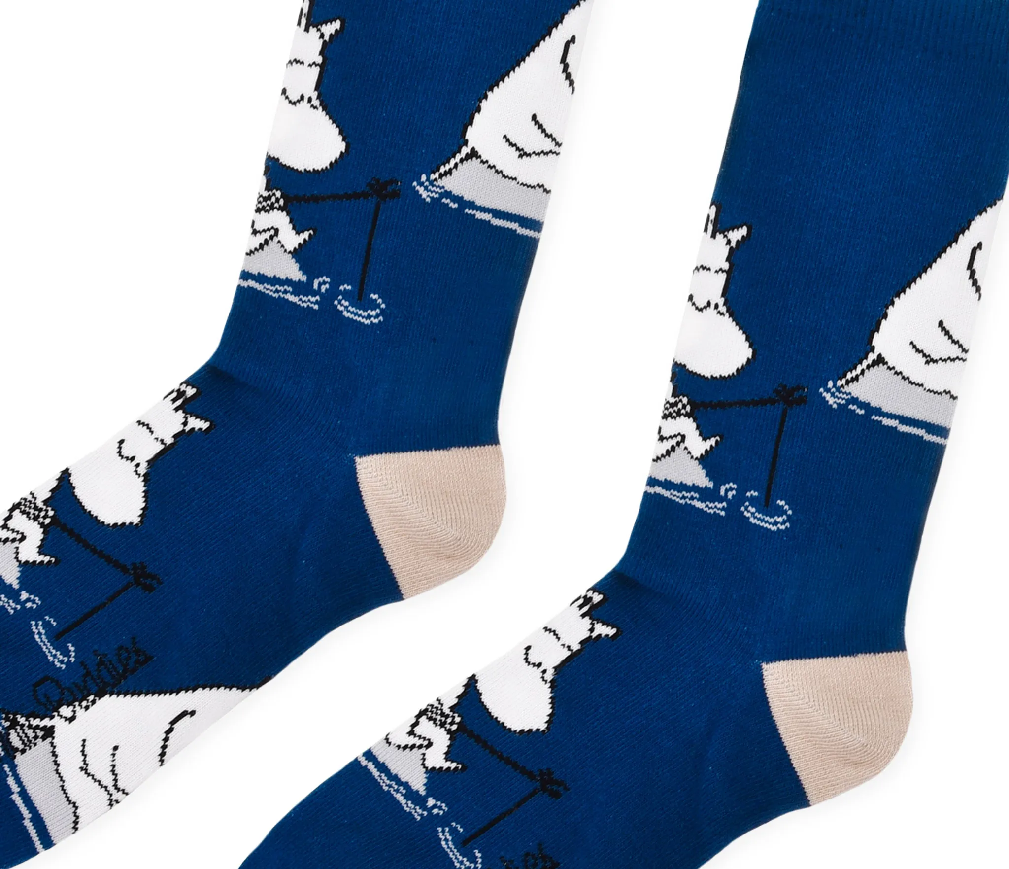 Moomintroll Fishing Men Socks - Blue