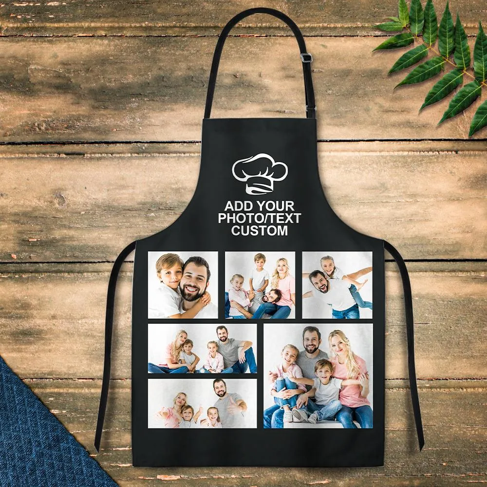 Personalized Photo Custom Text Kitchen Cooking Chef Apron Unisex