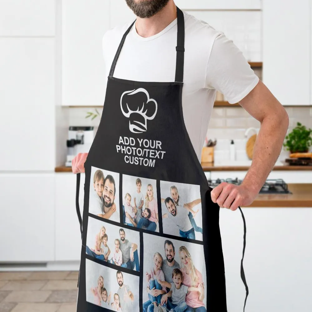 Personalized Photo Custom Text Kitchen Cooking Chef Apron Unisex