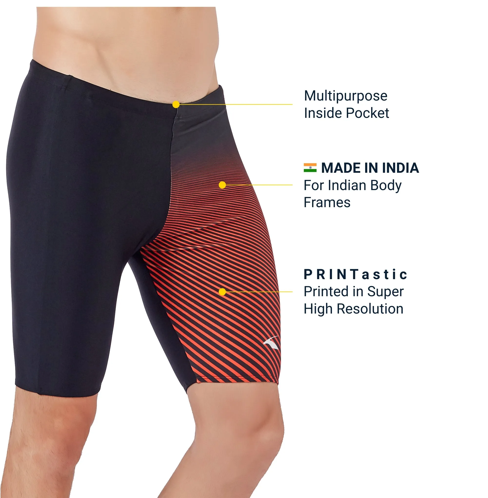 Power Lane Men's JAMMER  (Sun Protected and Chlorine Tested)