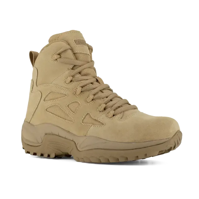 Rapid Response Rb 6 Inch Soft-Toe Side Zip Military Work Boot Desert Tan