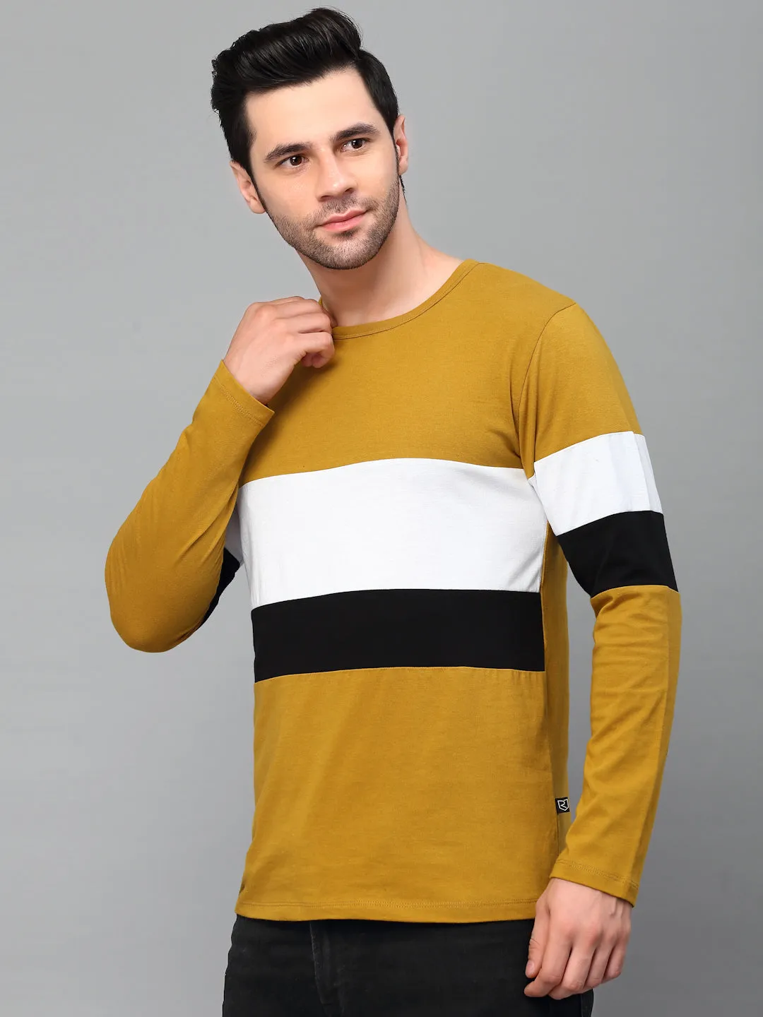 Round Neck  Cut & Sew Full Sleeve T-Shirt