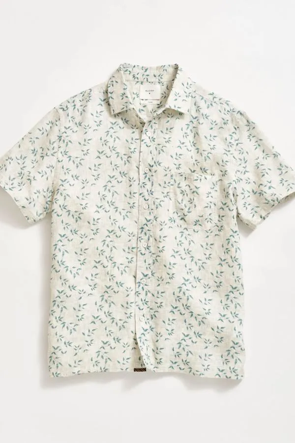 Short Sleeve Hatch Linen Treme Shirt