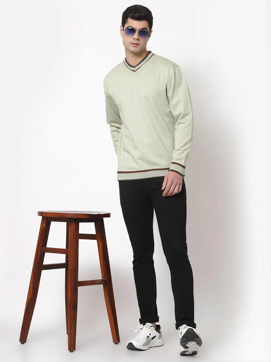 Style Quotient Men Green Sweatshirt