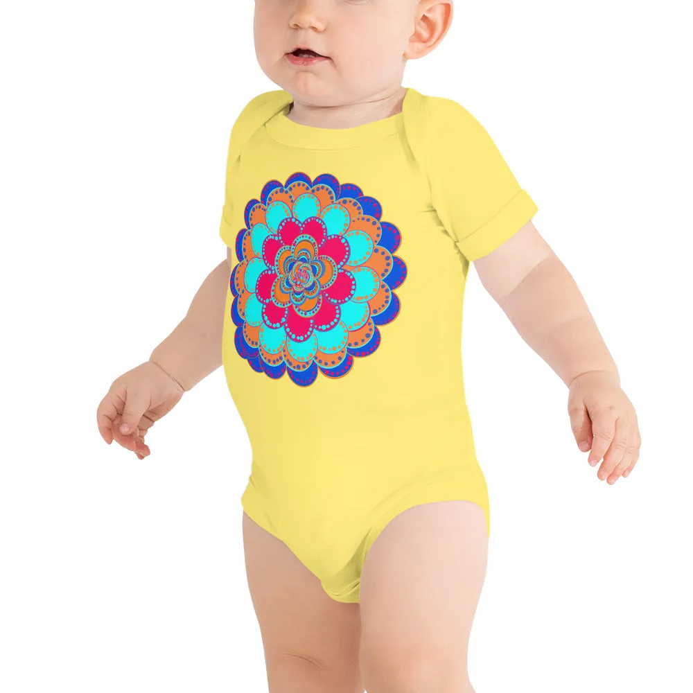 Unique Baby clothes Onsie T-shirt Flower Mandala Cute Baby Clothes