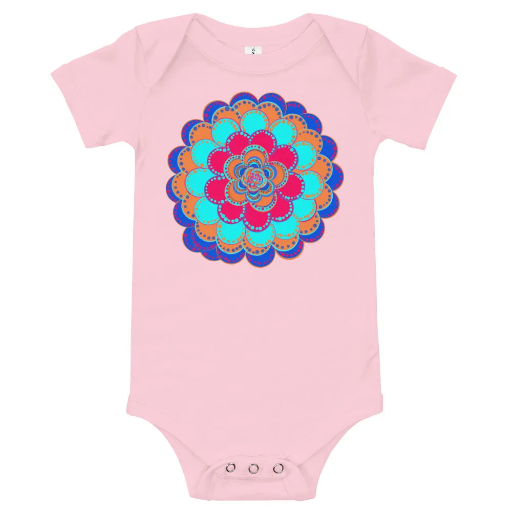 Unique Baby clothes Onsie T-shirt Flower Mandala Cute Baby Clothes