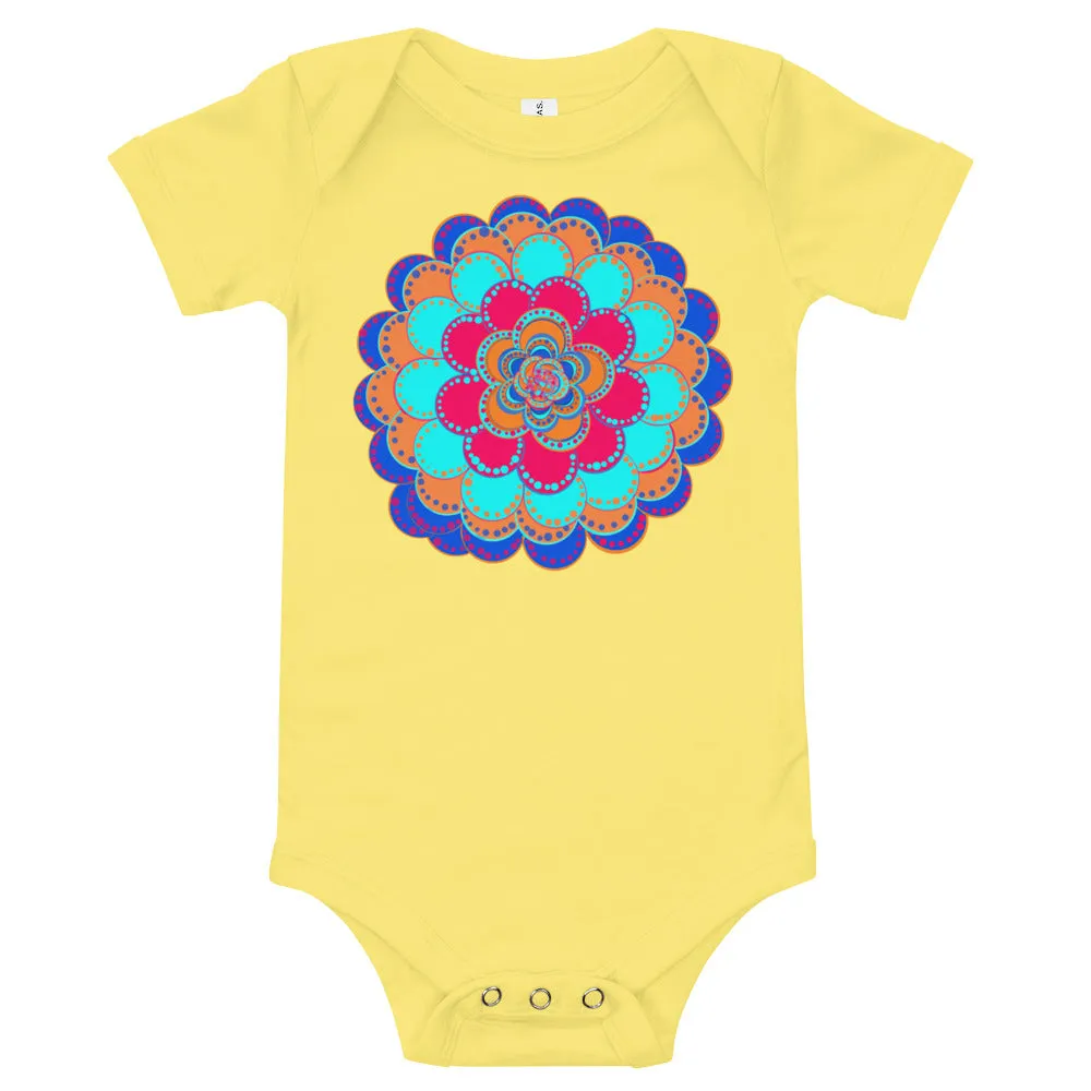 Unique Baby clothes Onsie T-shirt Flower Mandala Cute Baby Clothes