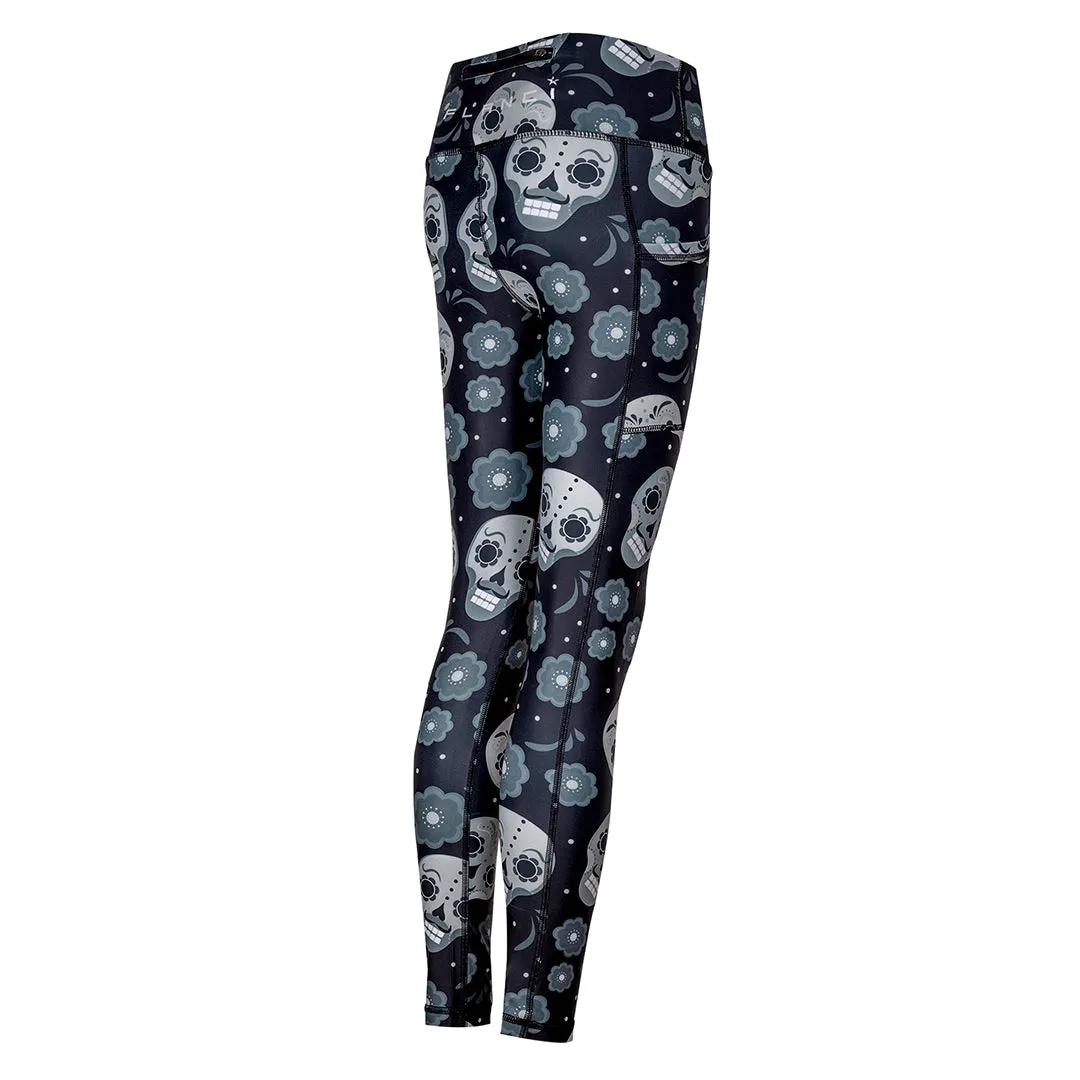 Unisex Leggings | Black Skulls