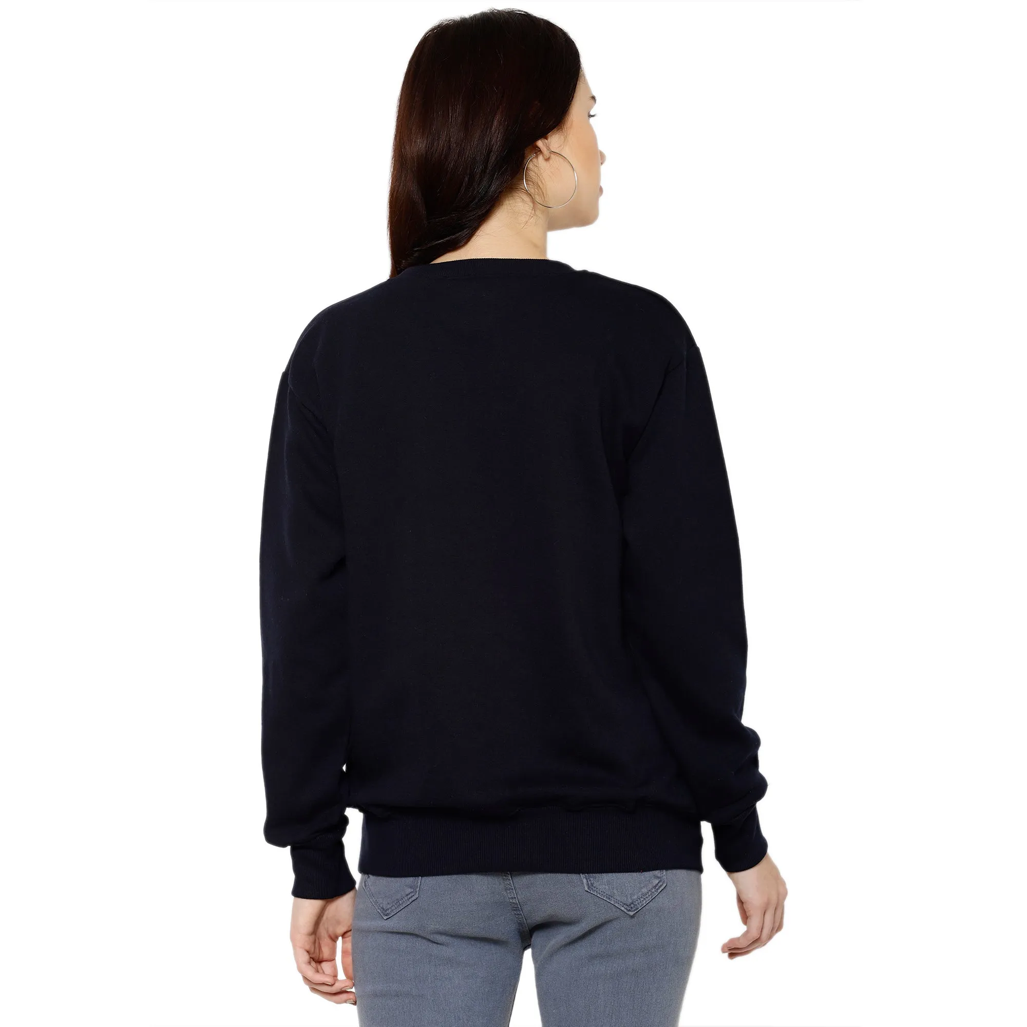 Vimal Jonney Fleece Round Neck Sweatshirt for Women